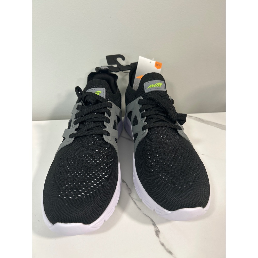 Avia Quickflash Men Black/Grey/Green Athletic Running Shoes 10.5 Lightweight - Picture 4 of 8